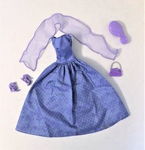 Mattel Barbie Vintage 1999 Dazzle Style Barbie Purple Dres & Accessories - $13.00