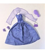 Mattel Barbie Vintage 1999 Dazzle Style Barbie Purple Dres &amp; Accessories - £10.21 GBP