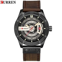 Watch Brand CURREN Men Military Sports Watches Men's Date Clock Man Casual Leath - $52.14