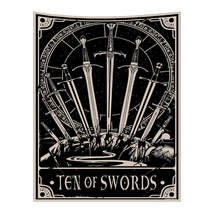Anyhouz Tapestry Black Swords 230X180 cm Tarot Card Psychedelic Scene Art Hippie - £46.58 GBP