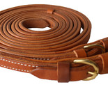 Horse Amish USA Western Hermann Oak Leather Brass Buckle End Reins Tack ... - $43.55