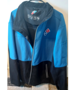 Domino&#39;s Pizza Gear Jacket Medium Blue Black Employee Uniform Full Zip M... - $29.59