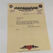 Antique 1927 American Brokerage Co. Letter Letterhead Roanoke VA Del Monte - $14.84