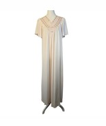 Shadowline Vintage Women&#39;s Nightgown Lace Scalloped Hem Lght Pink Small - $31.99