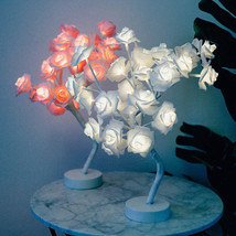 Rose Flower Lamp USB Battery Operated LED Table Lamp Bonsai Tree Night Lights Ga - £20.09 GBP+