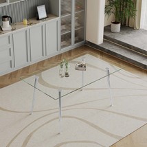Thick Glass Dining Table: 0.32&quot; Top, Silver Legs - $6,197.82 MXN