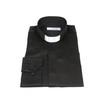 Mens CEREMONIA Clergy Pastor Priest Shirt 100% Cotton Turkey #stn 15 HYB Black image 5