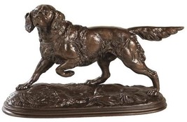 Sculpture Statue English Setter Pointing Dog Hand Painted USA Made OK Casting - £186.96 GBP