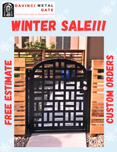 Metal Gate Modern Urban Pedestrian Walk Iron Garden Gate driveway gate - €820,50 EUR