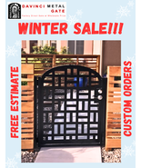 Metal Gate Modern Urban Pedestrian Walk Iron Garden Gate driveway gate - $17,408.56 MXN