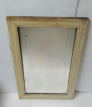 23 1/2&quot; Wood Mirror Vintage Farmhouse Long Weathered Rustic Primitive Painted - £24.72 GBP