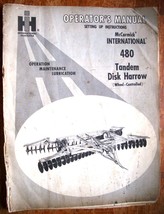 McCormick International No.480 Tandem Disk Harrow - Operator&#39;s Manual - $7.95