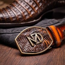 TUCSON Genuine Caiman Belly Skin Cowboy Boot from the Western CollectionAged Bro image 10