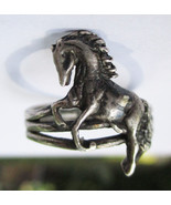 Wild Horse Dainty 925 Sterling Silver Ring Triple Band Sz 6 ½ Vintage 3.... - $28.49