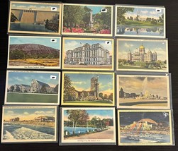 Vintage Postcards Mixed lot of 12  Buildings Views Unusual Posted and No... - $14.46