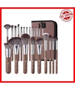 22-Piece Professional Makeup Brush Set with Bag -  Synthetic Brushes - $1,101.15 MXN