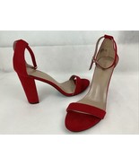 Dream Pairs Hi Chunk Red Suede High Heel AAA DECER Women’s Shoe Size 10 - £16.87 GBP