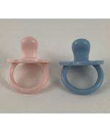 Vintage Pacifier Pink Blue Lot Of 2 Pacifiers Baby Shower Decor Orthodontic - $32.51 CAD