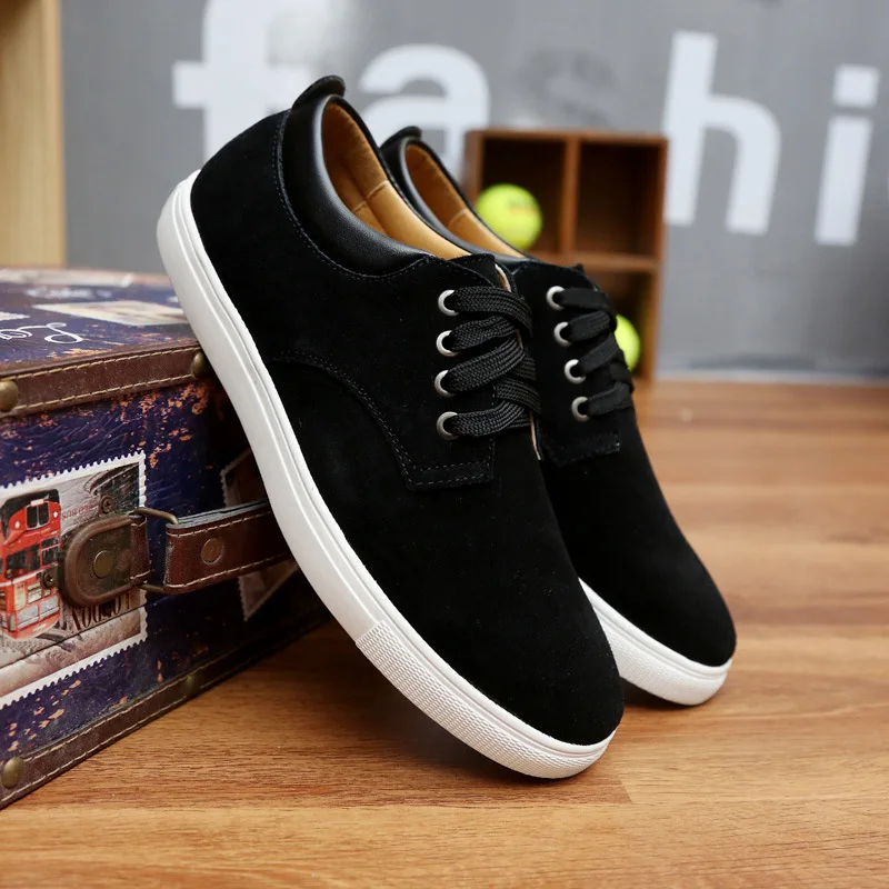 Spring/Autumn New Men Shoes Fashion Sneakers Casual Luxury Shoes Men Cow Suede L - £36.32 GBP