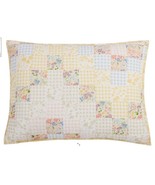 Martha Stewart Checker Gingham Floral Quilted Standard Sham NIP (2 Avail) - $34.99