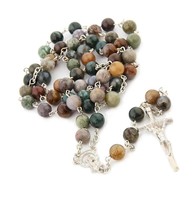 Religious Catholic India Agate Prayer Beads Bless - £34.90 GBP