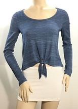 Aeropostale Blue Knit Bow Detail Cropped Top (Size S) - £9.35 GBP