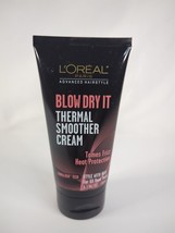 L&#39;OREAL Paris Blow Dry It Thermal Smoother Cream 5.1 Oz Tames Frizz Heat... - $15.29