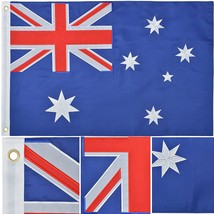 Australia Flag 3' x 5' Ft Nylon Premium Outdoor Embroidered Australian Aussie - £40.00 GBP