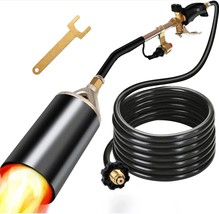 Weed Torch With Turbo Trigger Push Button Igniter And 9.8 Ft. Hose, High... - £48.60 GBP