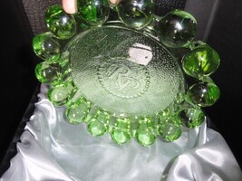 Luminoso Green Glass Ashtray Gorgeous 10" Diameter NIB image 7