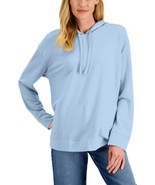 MSRP $40 Karen Scott Drapey Fit Hoodie Blue Size Medium - $27.08 CAD