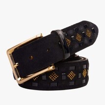 The Vicino Navy Leather Belt image 11