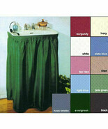 Fabric Sink Skirt, Diamond Stitch, Self-Stick, Waterproof, 56&quot;x32&quot;, USA ... - $16.26 CAD+