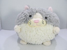 Squishable Gray White Kitty Cat Plush 8&quot; Round Body Stuffed Animal - £14.04 GBP