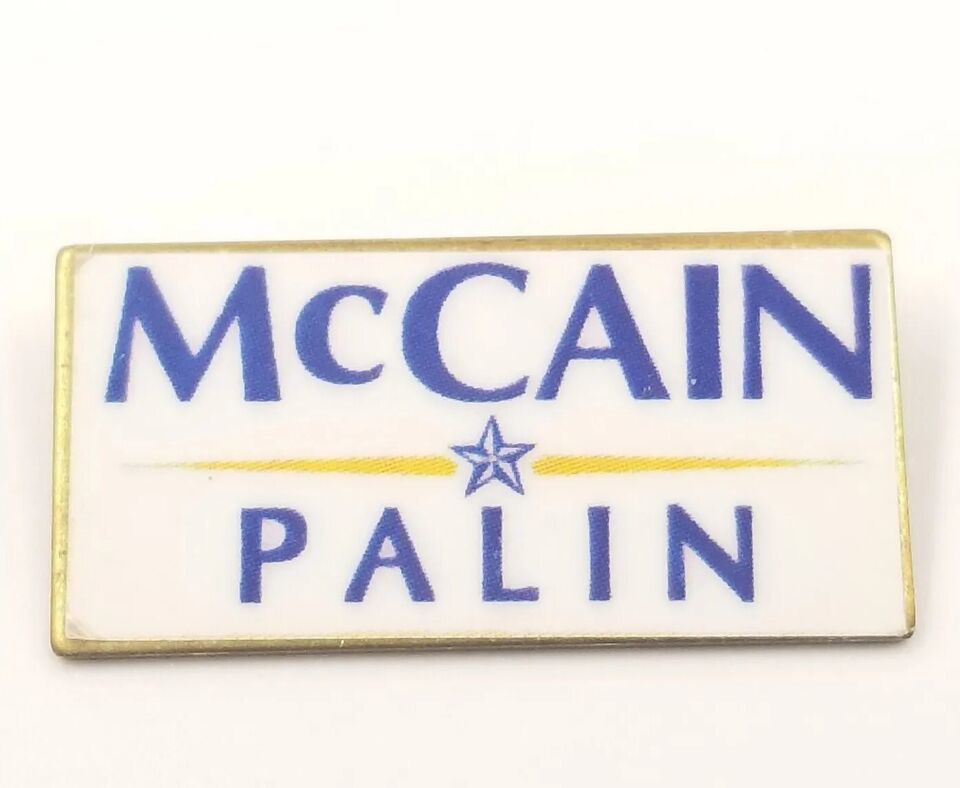 2008 John McCain Sarah Palin Republican Presidential Campaign Pin Political - $9.99
