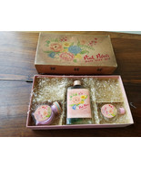 Vintage Pink Petals Bath Gift Set with Original Box (Incomplete) - £31.38 GBP