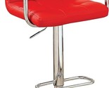 Furniture of America Modern Chelsea Leatherette Swivel Bar Stool, Red - $185.99