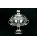 Clear Glass Antique Pedestal Bowl With Lid, Sea Shell Pattern, Trophy Ha... - £23.08 GBP