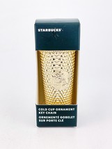 Starbucks Studded Holiday 2022 Cold Cup Ornament Keychain Gold From Starbucks - £13.77 GBP