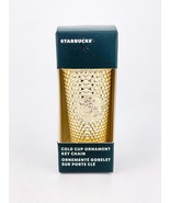 Starbucks Studded Holiday 2022 Cold Cup Ornament Keychain Gold From Star... - $24.89 CAD