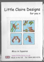 LIttle Claire Designs. Mice in squares Stamp Se.t App 9x8cm. Stamping Crafts - £2.90 GBP