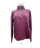 Victoria&#39;s Secret Pink Sweatshirt Small Fuchsia Long Sleeve 1/4 Zip - £14.29 GBP