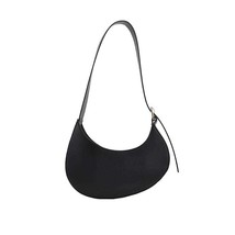 French Pu Leather Shoulder Hand Sling Bag Crescent Small Handbags For Women Clut - £22.94 GBP