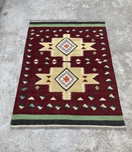 Southwestern Flatweave Kilim Rug - 5x6 Wool Area Rug - $338.00