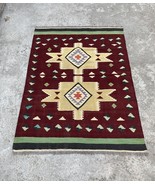 Southwestern Flatweave Kilim Rug - 5x6 Wool Area Rug - $6,434.78 MXN