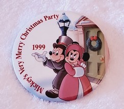Mickey&#39;s Very Merry Christmas 1999 Vintage Pin Button Walt Disney World ... - $4.04 CAD