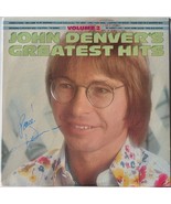 JOHN DENVER SIGNED ALBUM - GREATEST HITS Vol 2 - Henry John Deutschendor... - $489.00