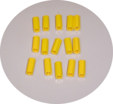 15 Used Lego Yellow Technic Axle Connectors Joiner  6538c - $9.95