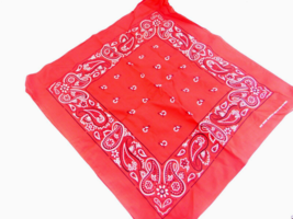 Vintage Red Bandana Handkerchief Lot Of 6 - £38.66 GBP
