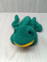 Dandee plush green yellow belly tummy beanbag frog small stuffed toy - £11.60 GBP